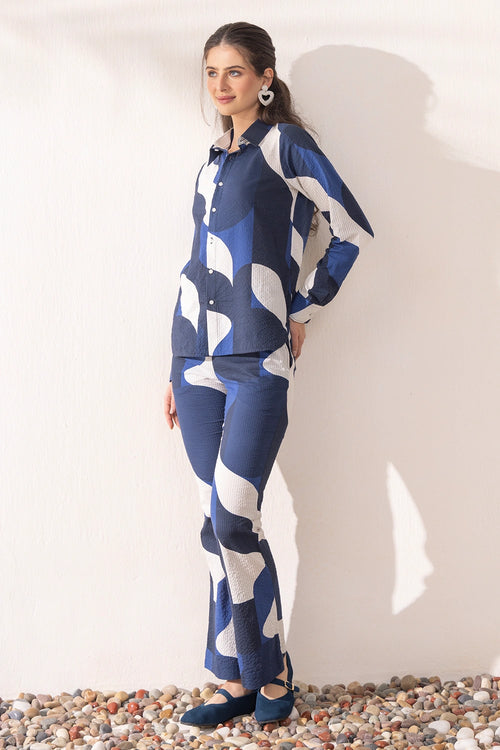 Navy Geo Co-ord Set