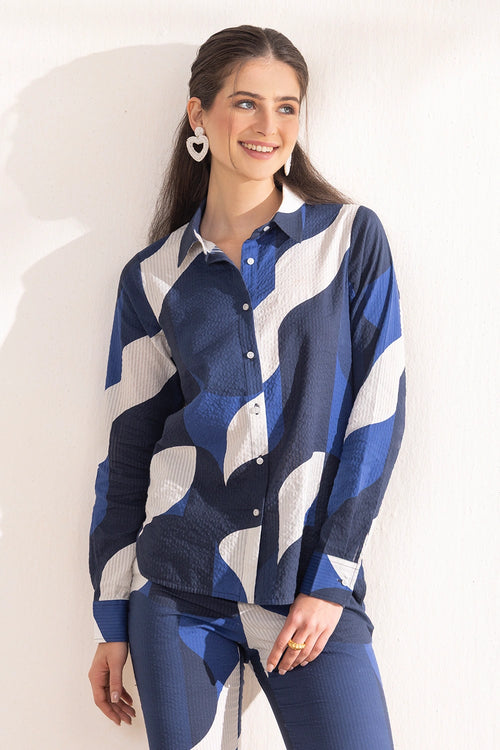 Navy Geo Co-ord Set