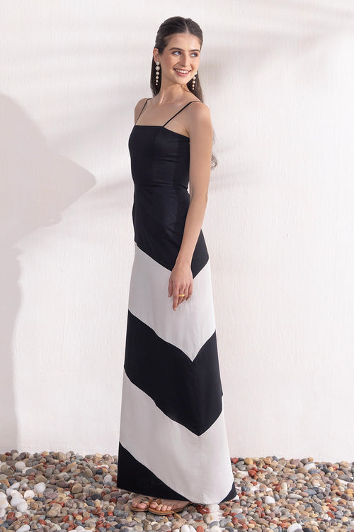 Monochrome Maxi Dress