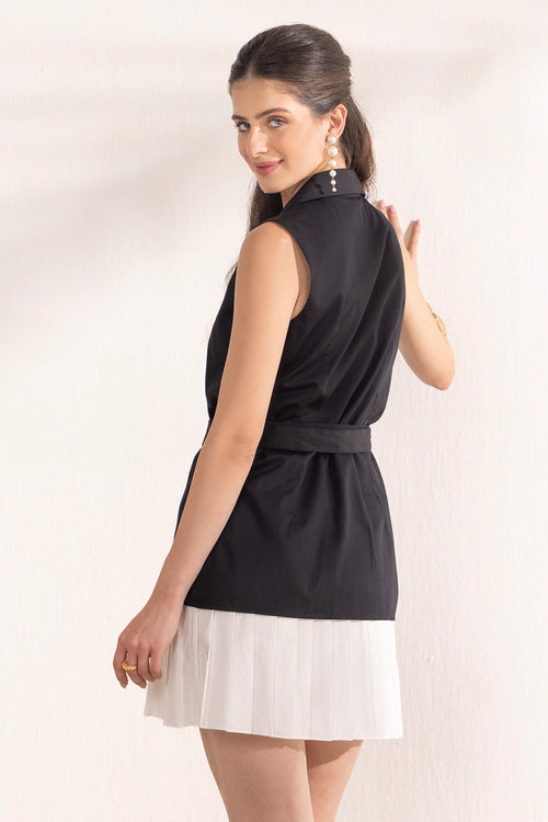 Black And White Short Dress