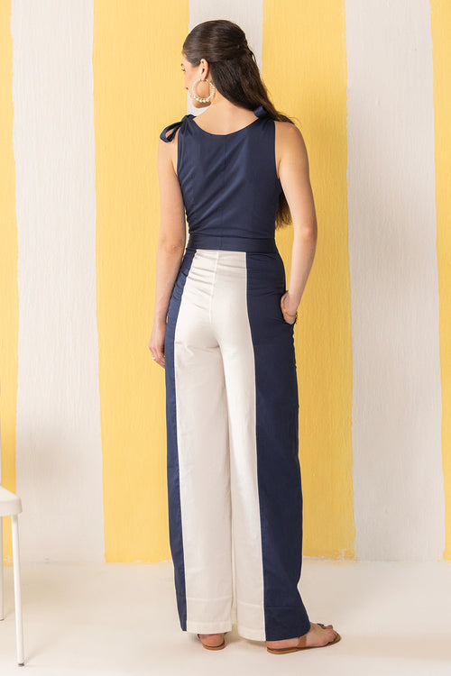 Navy And White Jumpsuit