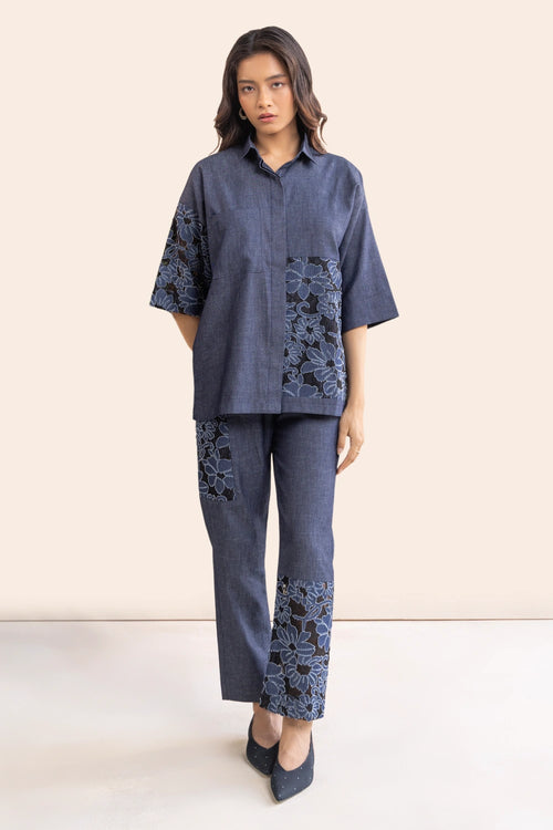 Cai Denim Lace Co-ord Set