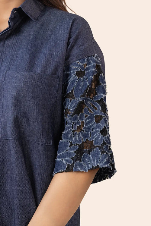 Cai Denim Lace Co-ord Set