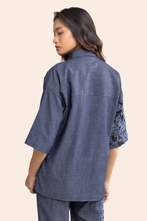 Cai Denim Lace Co-ord Set