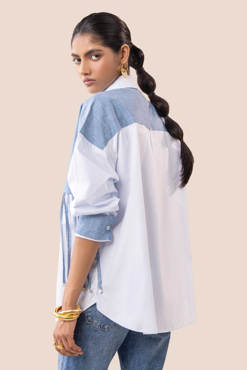 Blue Tassle Shirt