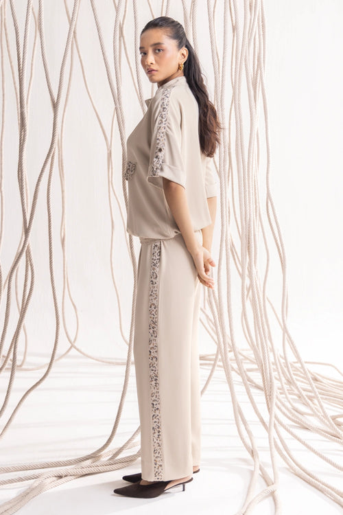 Fiona Beige Leopard Co-ord Set