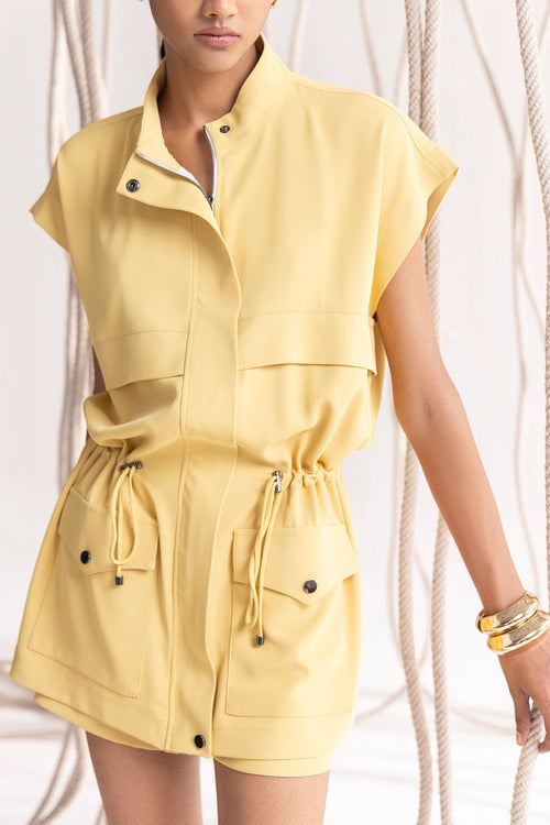 Buttercup Yellow Four Pocket Short Set