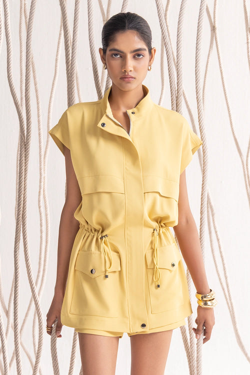 Buttercup Yellow Four Pocket Short Set