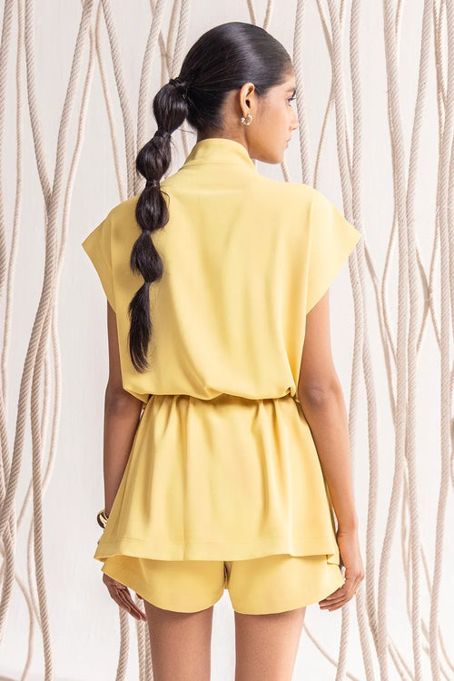 Buttercup Yellow Four Pocket Short Set