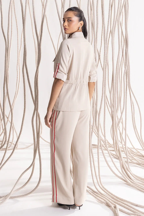 Beige and Red Four Pocket Set