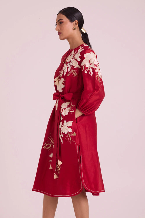 Sarla Apple Hem Midi Dress