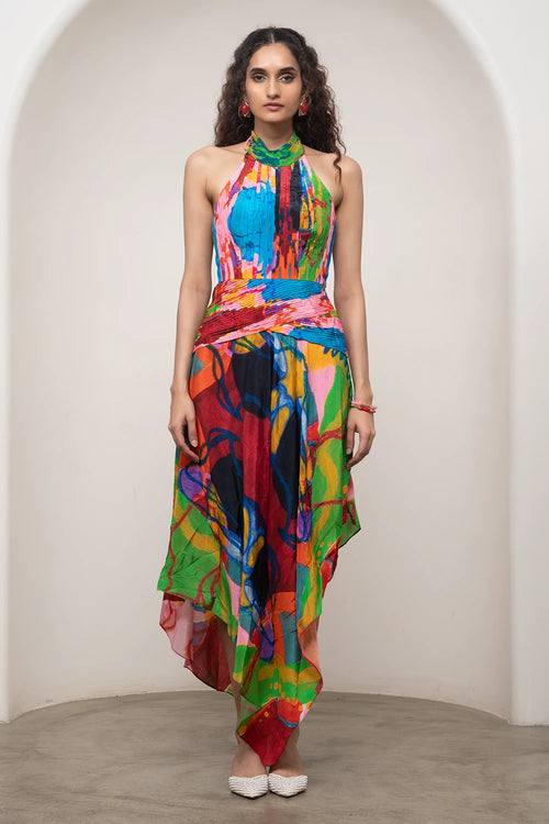 Sorel Pleated Maxi Dress