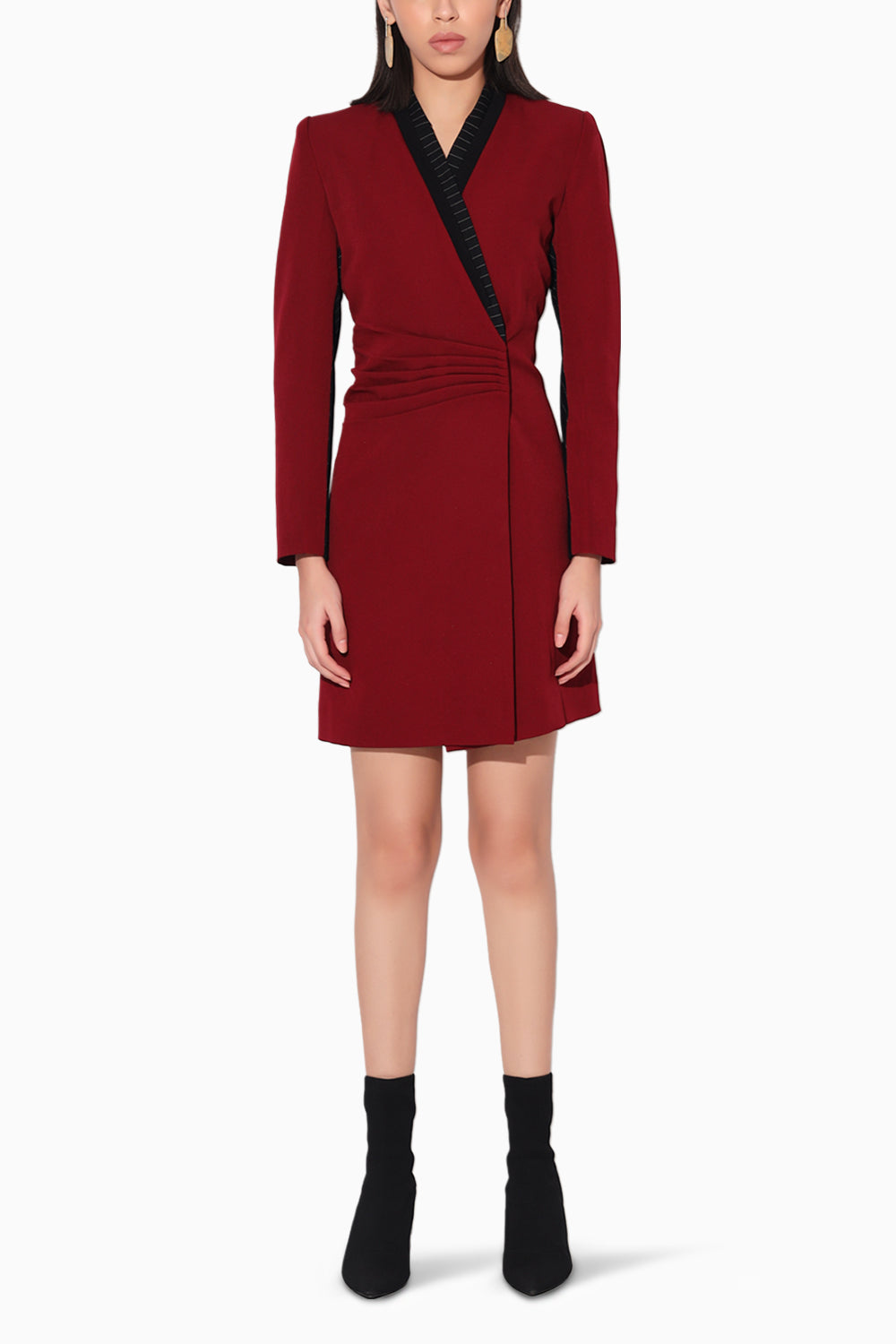 Astrid Structured Red Jacket Dress