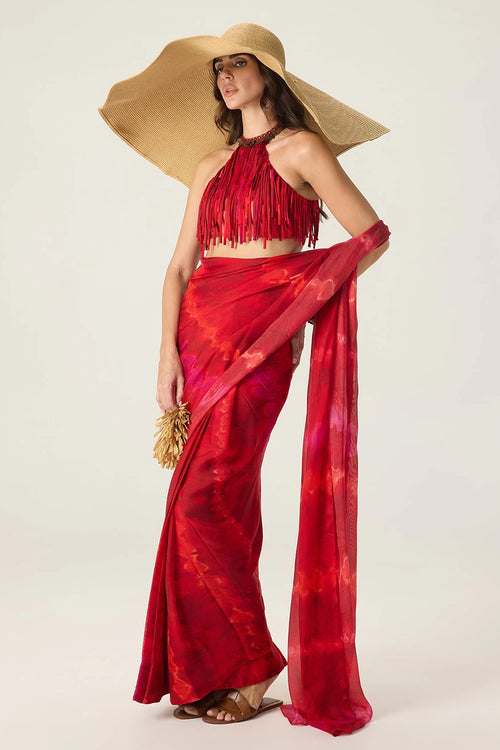 Red Agatha Sari