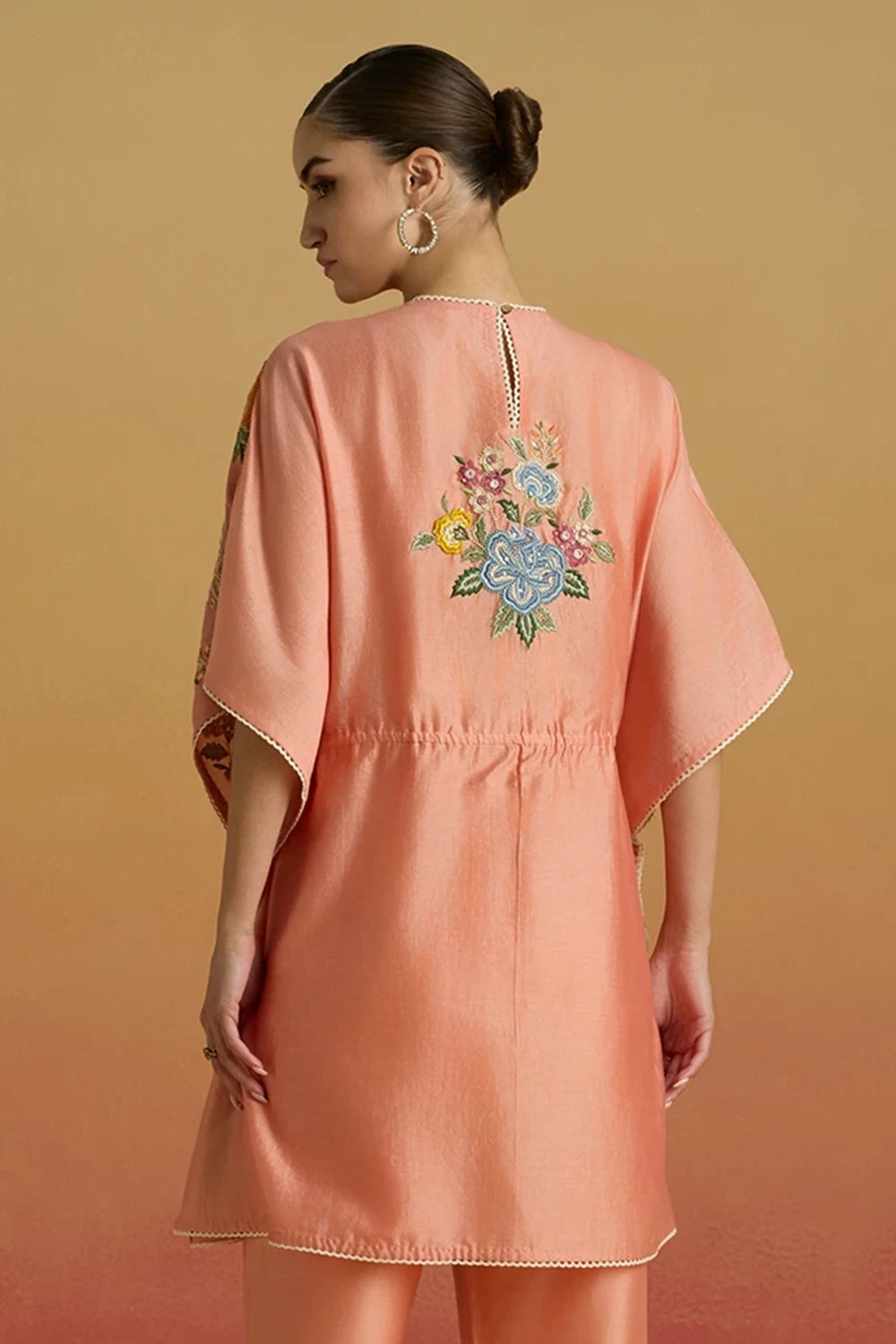 Apricot Contrast Paisley Amaryllis Kaftans