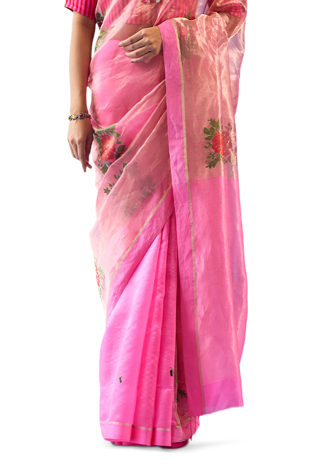 Vivacious Fuchsia Jamdani Saree