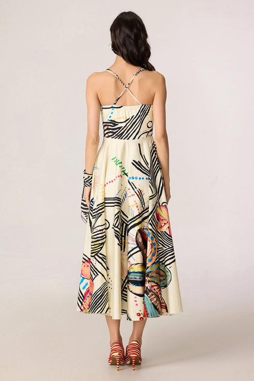 Marilyn Ivory Multi Dress