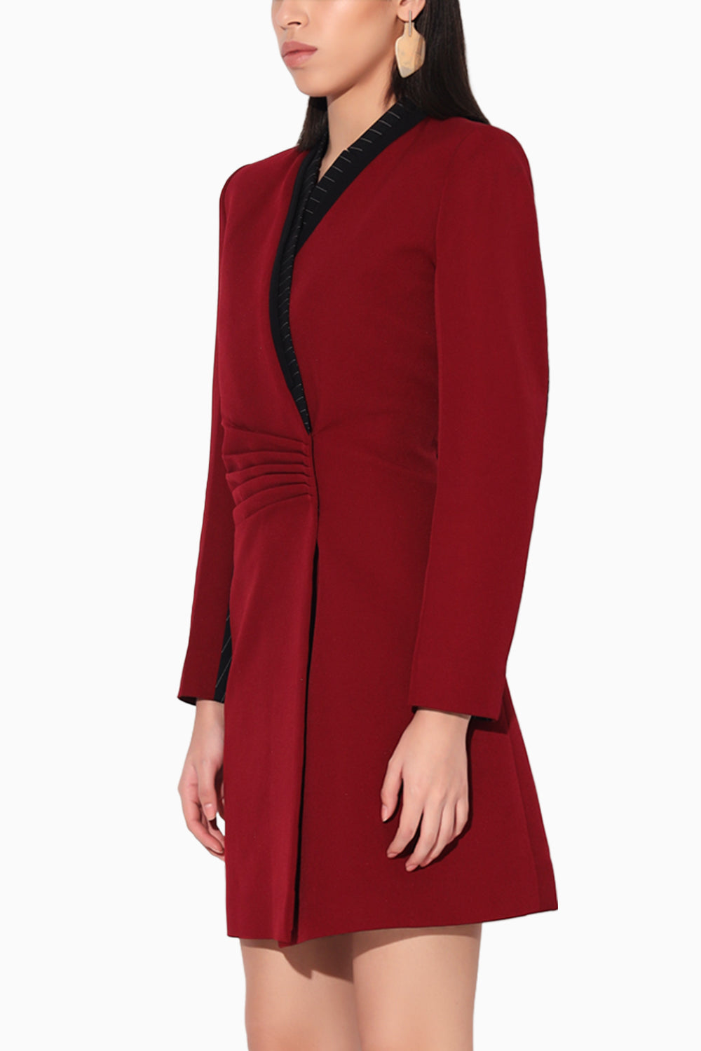 Astrid Structured Red Jacket Dress