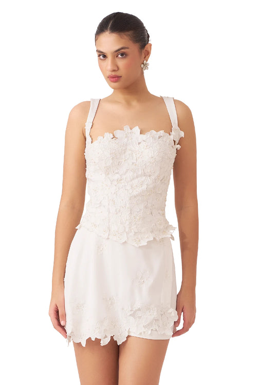 Moonlit Bloom Ivory Top