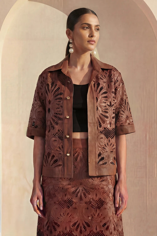 Mocha Noir Skirt Set