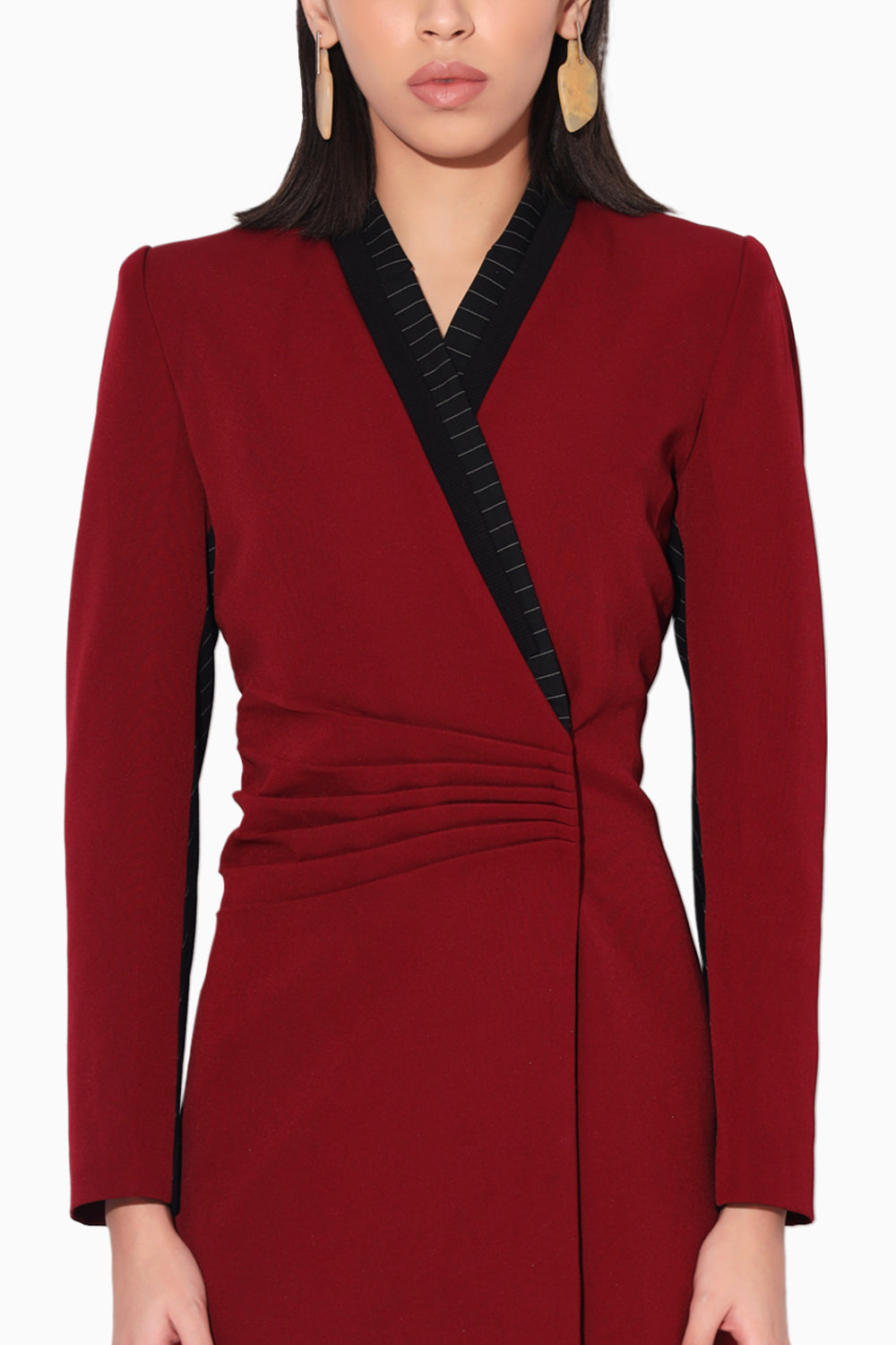 Astrid Structured Red Jacket Dress