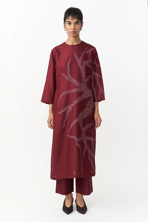 Lumo Burgundy Kurta