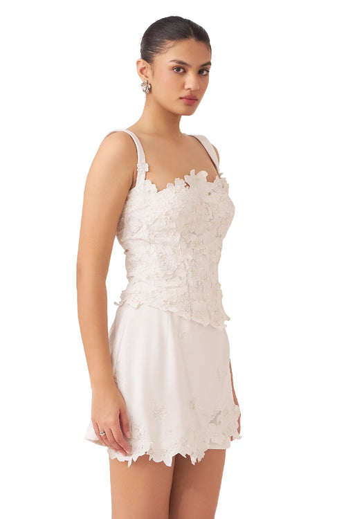 Moonlit Bloom Ivory Top