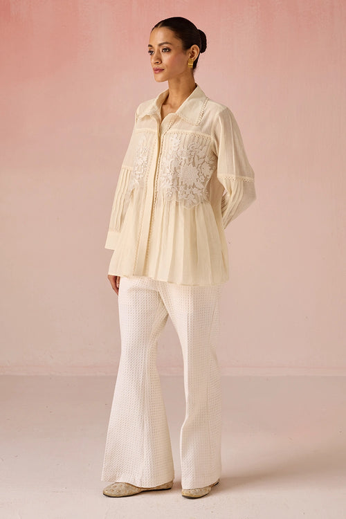 Cream Bahaara Co-ord Set