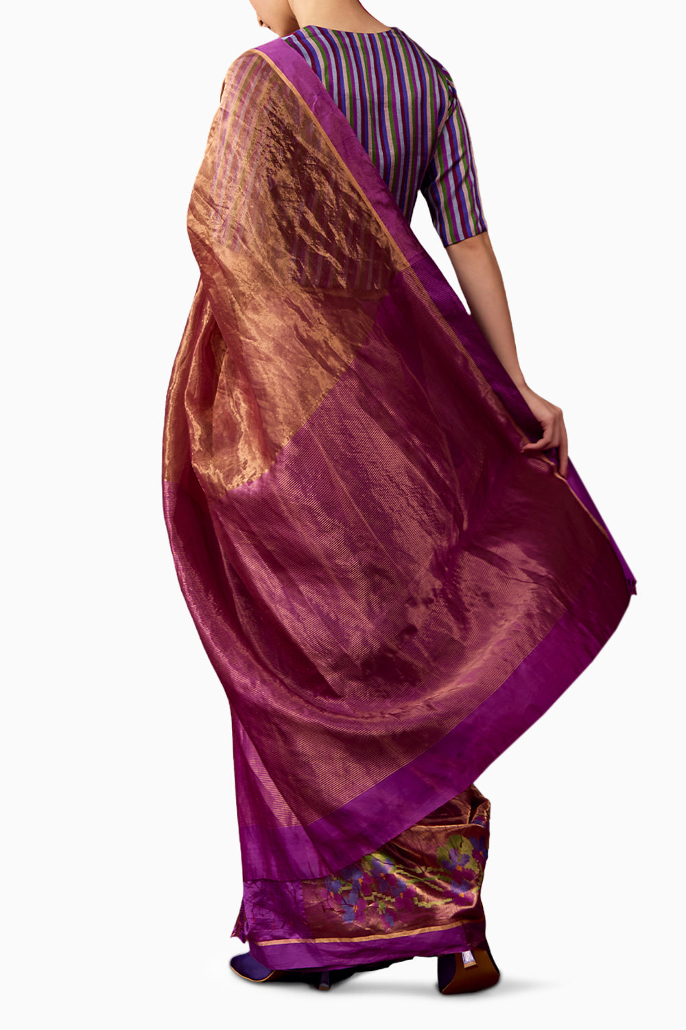 Regal Violet Jamdani Saree