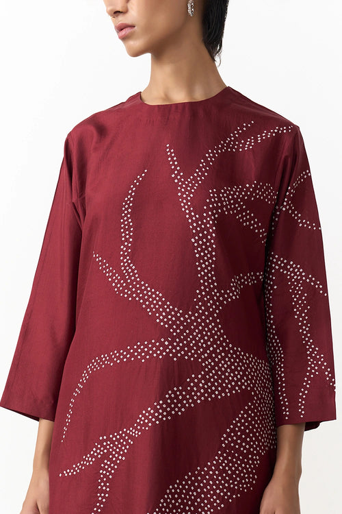 Lumo Burgundy Kurta