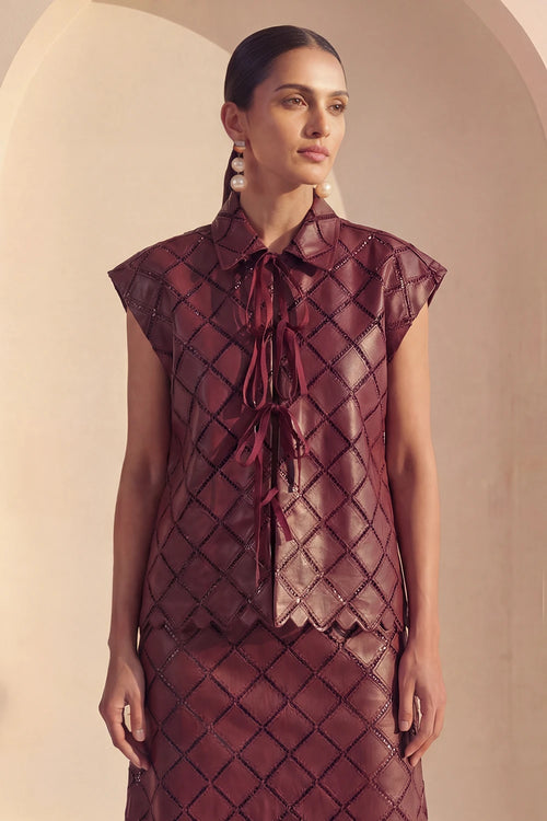 Merlot Noir Skirt Set