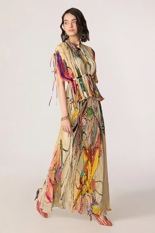 Multi Monica Blouse with Monica Skirt