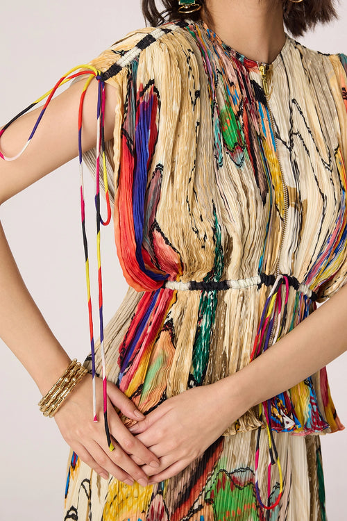 Multi Monica Blouse with Monica Skirt