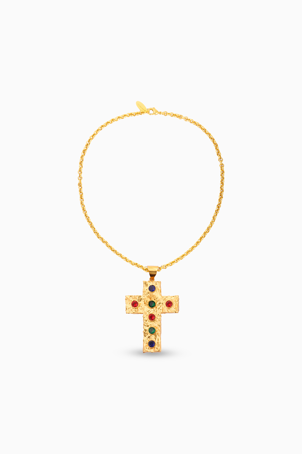 Mob Wife Studded Cross Choker