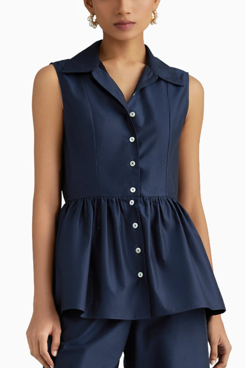 Navy Blue Tennis Top