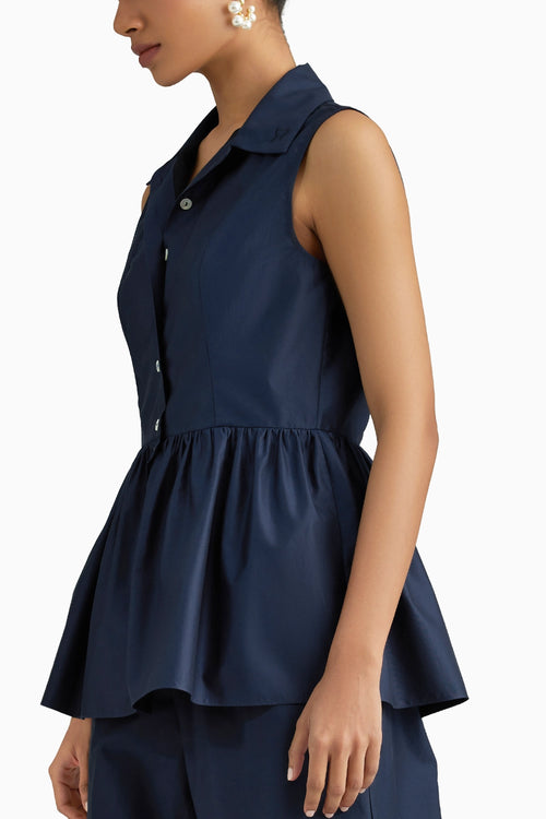 Navy Blue Tennis Top