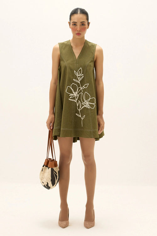Green Bayleaf Dress