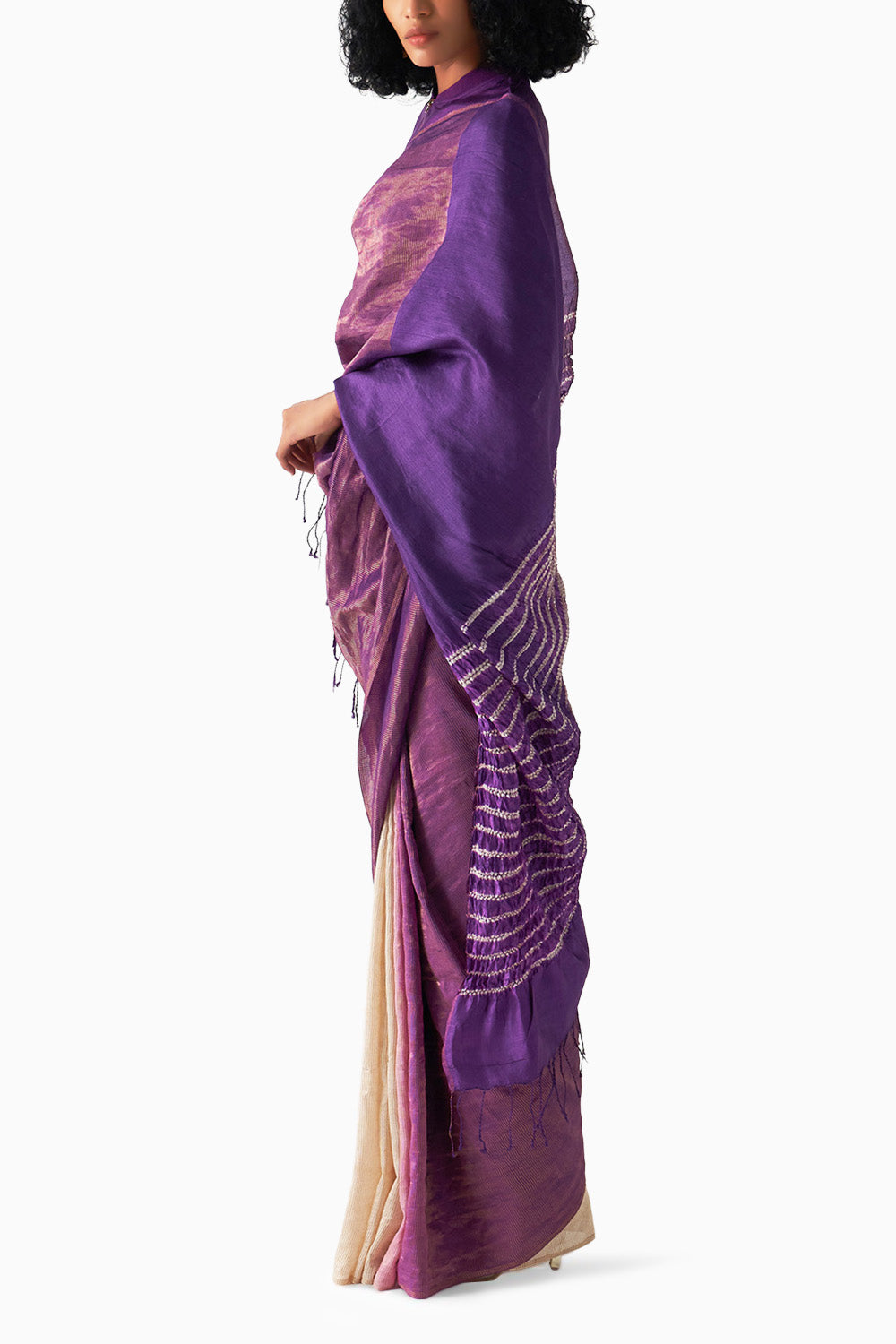 Purple Metal Ombre Saree