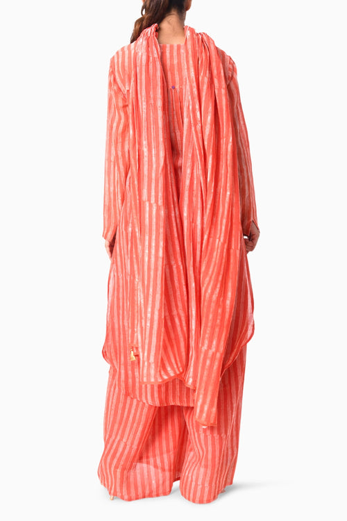 Coral Shima Tama Dupatta Set