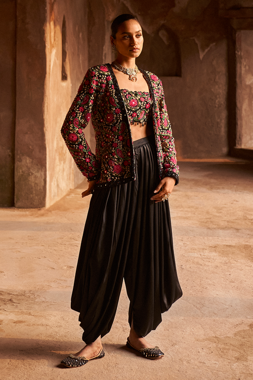 Haven Blazer with Tube Top & Harem Pants Set
