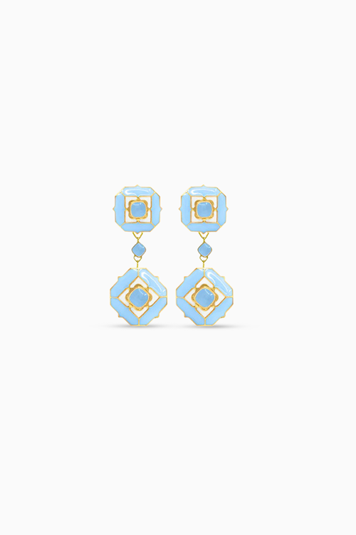 Ripple Blue Serene Dangle Earrings
