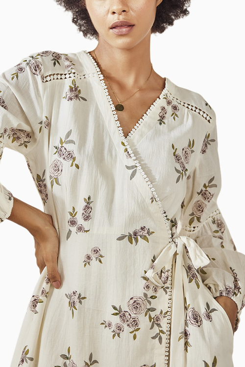 White Ikigai Dress