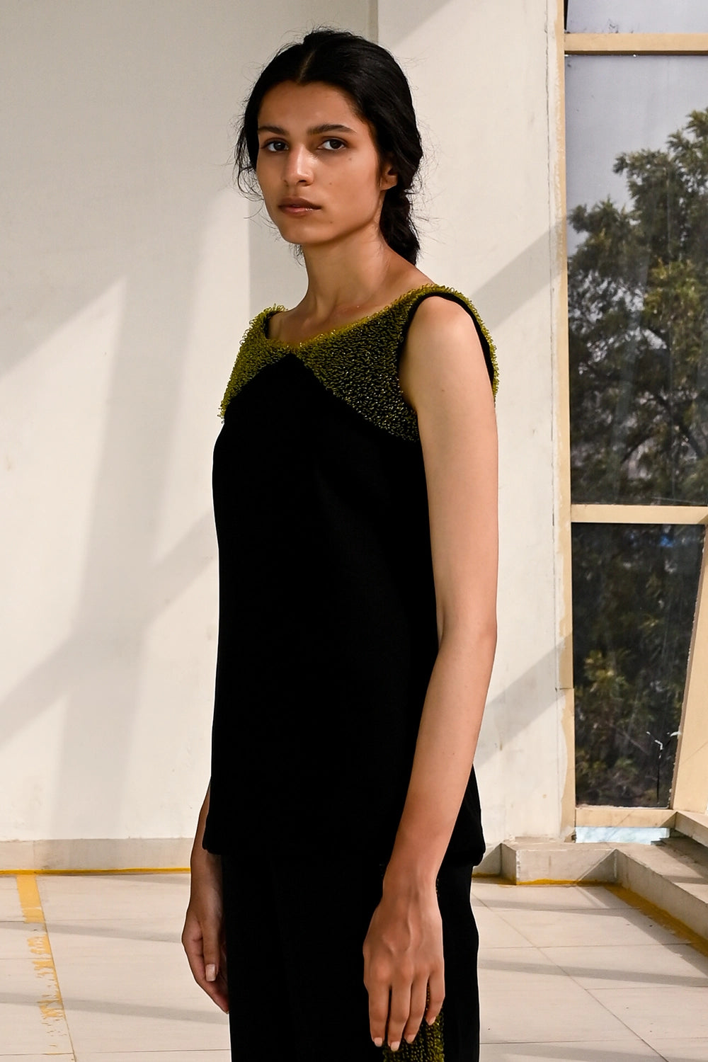 Black Contoured Comfort Top
