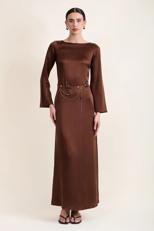 Carmela Sienna Backless Dress