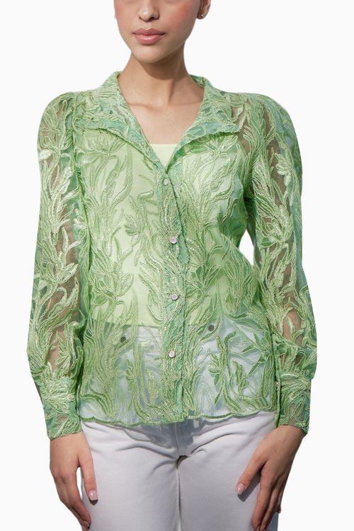 Cord Embroidery Shirt