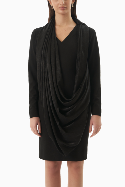Black Drape Dress
