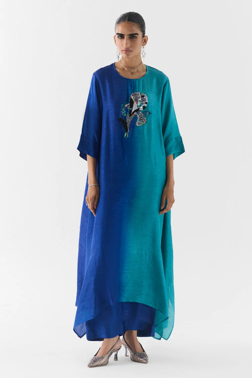 Blue Ocean Kurta And Pants Set