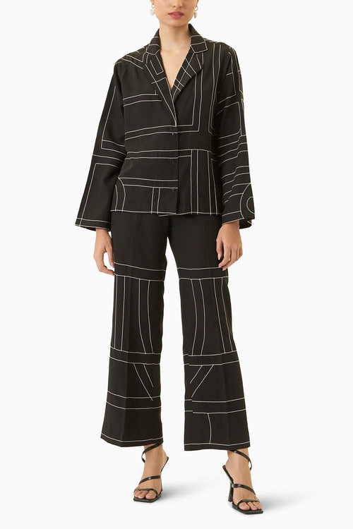 Black Abstract Co-ord Set