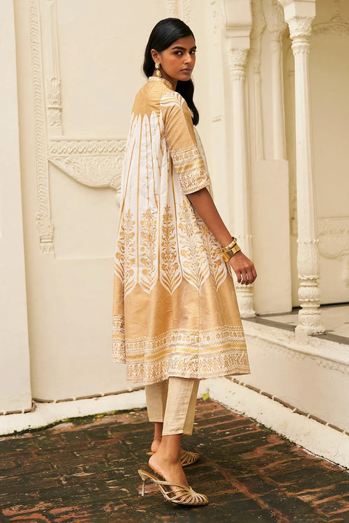Benares Silk Brocade Jacket and Linen Pant