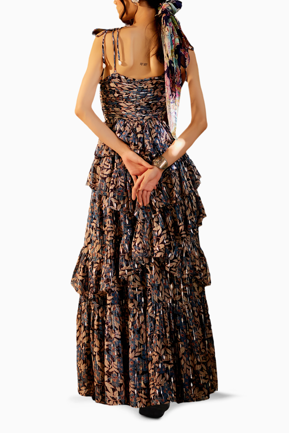 Maia Printed Long Dress